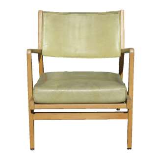 Vintage Jens Risom Wood Lounge Arm Chair  
