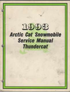 1993 ARCTIC CAT SNOWMOBILE THUNDERCAT SERVICE MANUAL  