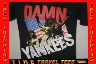   80s DAMN YANKEES T Shirt MEDIUM styx ted nugent rock concert tour soft
