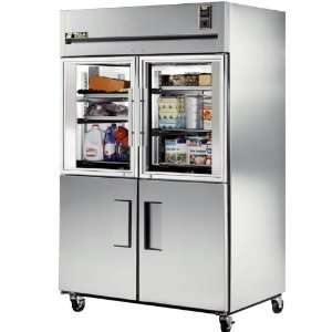  Solid and Two Glass Half Door Reach In Refrigerator   Specification