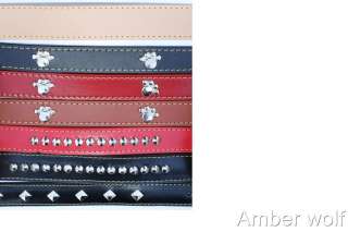 NEW Leather dog collar designer studded various sizes  