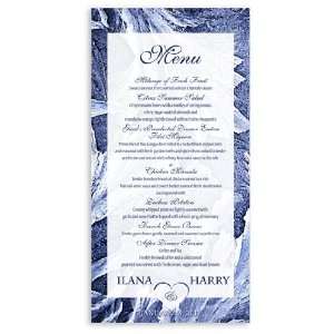  190 Wedding Menu Cards   Snowflake Frost Amor Office 