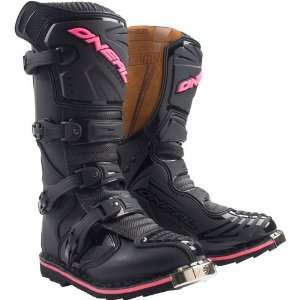   09 Element Pink Black Girl MX Riding Boots (Size7)