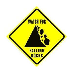  WATCH FOR FALLING ROCKS highway road sign