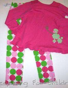   boutique outfit 10 12 NWT swing top dot pants pink poodle set  
