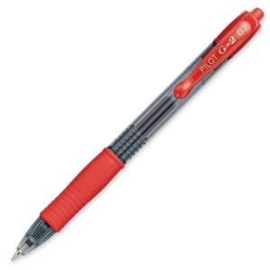   Roller Ball Pen, Fine Point, Clear Barrel, Red Ink, 12 Count (31022