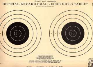National Rifle Assoc 50 Yard Small Bore Rifle Targets  