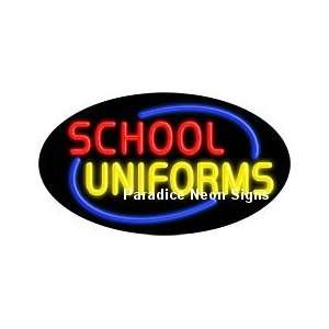  Flashing School Uniforms Neon Sign (Oval): Sports 