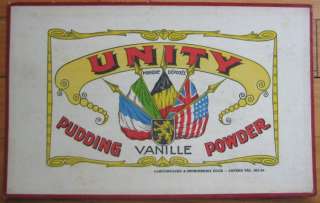 1917 Pudding Powder Patriotic Ad Sign w/American Flag  