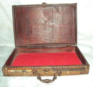 ANTIQUE INDIAN WOODEN JEWELRY BOX Rare    
