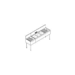   TS73C   96 in Underbar Sink w/ 3 Compartments & 2 Drainboards, Legs