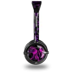 Skullcandy Lowrider Headphone Skin   Twisted Garden Purple and Hot 