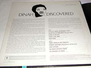 DINAH WASHINGTON Discovered MONO MERCURY LP NM/NM   