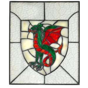  The Wyvern Dragon Stained Glass Window: Arts, Crafts 