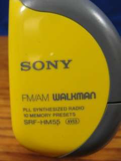 Sony SRF HM55 FM/AM Sports Headset Walkman Radio Headphones  