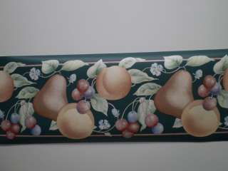 Green Border with Peaches Pears and Grapes  