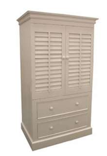 Cottage Style Plantation ENTERTAINMENT CENTER w Drawers 40 Painted 