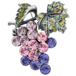    Grape Fruit Swarovski Crystal Vintage Style Pin Brooch Jewelry