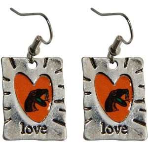  NCAA Florida A&M Rattlers Team Color Love Earrings Sports 