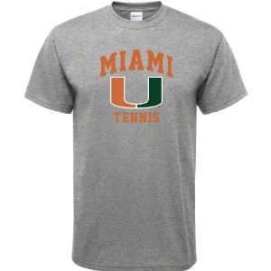    Miami Hurricanes Sport Grey Tennis Arch T Shirt