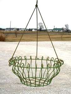   Iron Garden Hanging Basket Planter for Trailing Flowers & Vines  