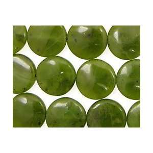  Canadian Jade Beads Puff Coin 14mm Arts, Crafts & Sewing