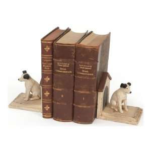   Antique Hand Painted Jack Russell Terrier Dog Bookends: Home & Kitchen