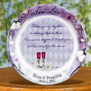 Personalized True Love Wedding/Anniversary Plate  
