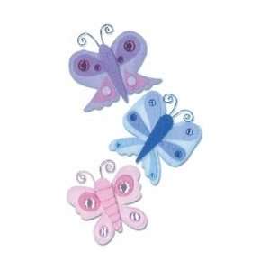  Westrim Paper Bliss Adhesive Embellishments, Butterflies 3 