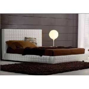 Rossetto Alix White Leather Tall King Bed Rossetto Alix 